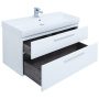 Тумба под раковину Aquanet Nova 100 белый глянец
