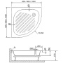 Акриловый поддон для душа RGW Acrylic BP/CL-S-A 90x90 16180499-51-A Белый