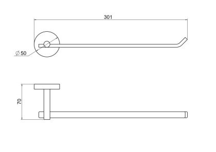 Полотенцедержатель AQUATEK AQ4619CR БЕТТА