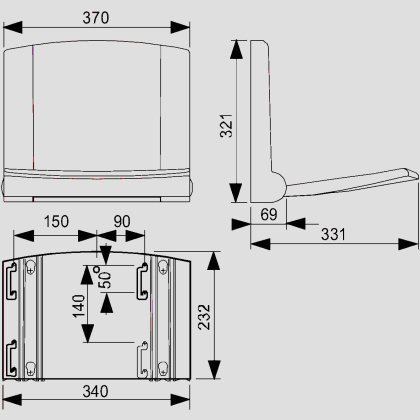 Сиденье для душа, белое, Vitra A44473