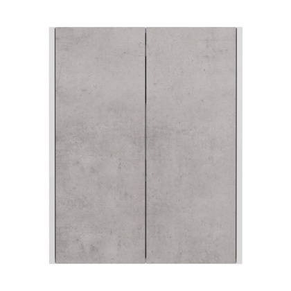 Шкаф Lemark COMBI 60см подвесной, 2-х дверный, цвет фасада: Бетон, цвет корпуса: Белый глянец Шкаф Lemark COMBI 60см подвесной, 2-х дверный, цвет фасада: Бетон, цвет корпуса: Белый глянец