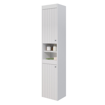 Пенал Lemark ROMANCE 35см подвесной/напольный, 2-х дверный, открывание лев/прав, цвет корпуса, фасада: Белый глянец