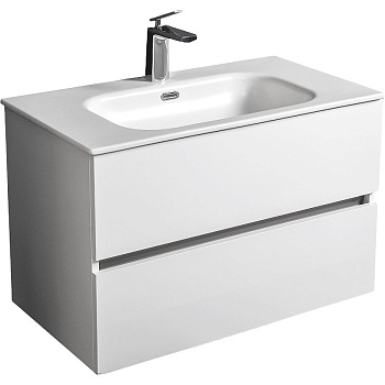 Тумба без раковины Vallessi 80*46cm WHITE 2 полки, 837-080-W Boheme