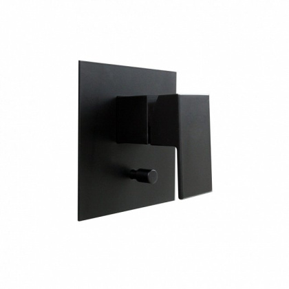 Встроенный однорычажный смеситель FUTURA для душа с переключателем на два потока, матовый черный