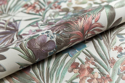 Обои виниловые Джангл мотив, светлый цветной Обои виниловые Джангл мотив, светлый цветной