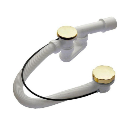 Сифон для ванны автомат комплект металл/металл (длина 80 cм)
