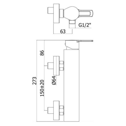 Смеситель для душа Paffoni Ringo RIN168RNO черный матовый