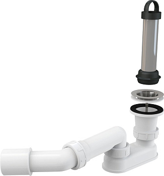 Сифон для душевого поддона с гидрозатвором и коленом Сифон для душевого поддона с гидрозатвором и коленом