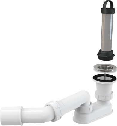 Сифон для душевого поддона с гидрозатвором и коленом Сифон для душевого поддона с гидрозатвором и коленом