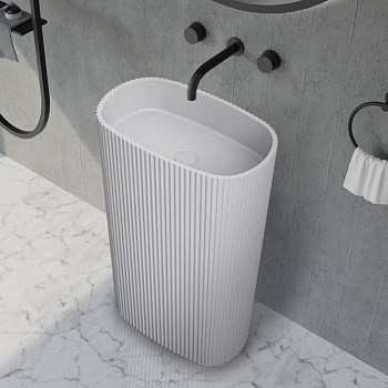 Раковина отдельностоящая ABBER Stein AS2502-H белая матовая Раковина отдельностоящая ABBER Stein AS2502-H белая матовая