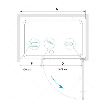 Душевая дверь RGW HO-012, RGW 350601200-11