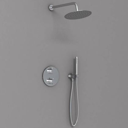 Душевой комплект VSFW-101TCH термостатический встраиваемый, двухрежимный, хром