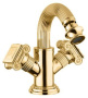 OLIMP-BS2-03/24-O Смеситель на биде с донным клапаном, золото, ручки золото