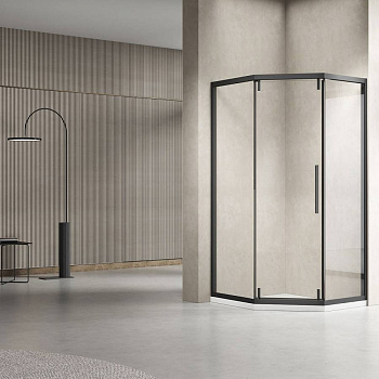 Душевой уголок Show VSP1-4SH100CLB, 1000*1000, черный, стекло прозрачное Душевой уголок Show VSP1-4SH100CLB, 1000*1000, черный, стекло прозрачное