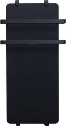 Полотенцесушитель электрический Allen Brau Infinity 140x44 с рейлингом 2.0 и креплением, черный матовый