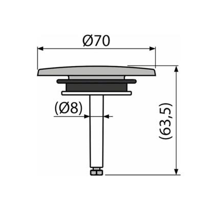 Заглушка M хром (сифоны для ванн A51CRM, A564CRM1, A565CRM1) Заглушка M хром (сифоны для ванн A51CRM, A564CRM1, A565CRM1)