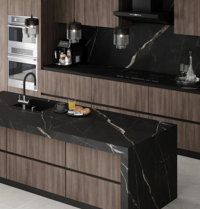 Керамогранит CALACATTA BLACK 1600х3200х12мм MATT