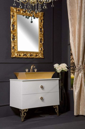 Столешница Solid Glass белая прямая 81*52см