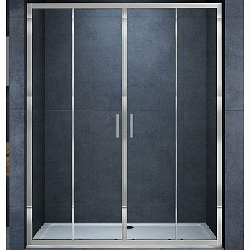 Душевая дверь Alpha VDS-3AL2160CL, 1600, хром, стекло прозрачное