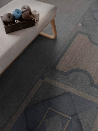 Керамогранит DL571900R Базальто черный обрезной 80*160*11 (2шт\2.56м2), м2