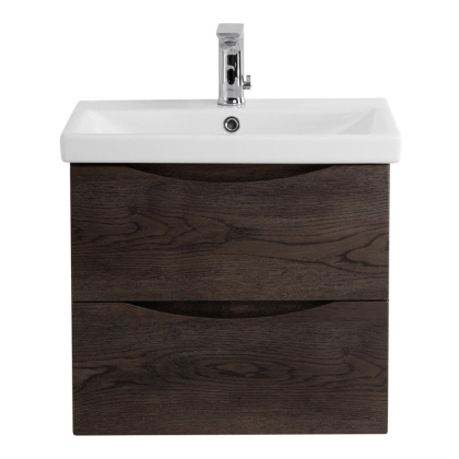 Тумба с раковиной подвесная BelBagno MARINO-CER 70 Nero Lucido, раковина белая