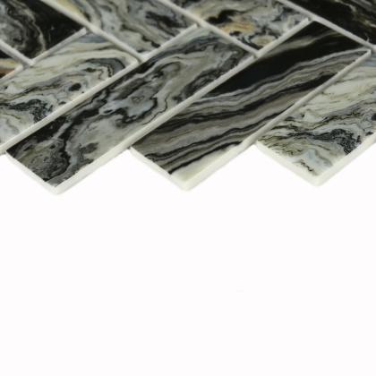 Мозаика Bonaparte Стеклянная Hadar Black 26,8х26,8 см