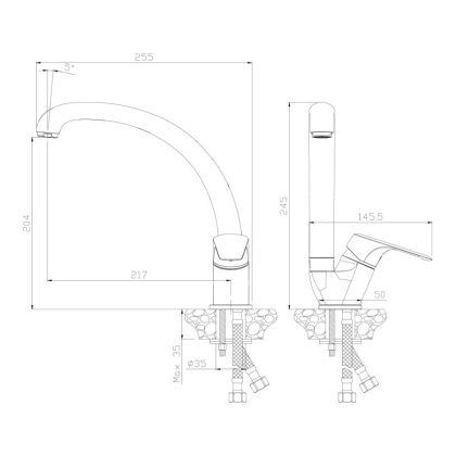 Смеситель д/кухни EVORA, арт.33431EV