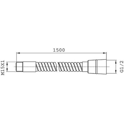 Шланг для кухни и ванны OMNIRES 150 см 062CR (хром) Шланг для кухни и ванны OMNIRES 150 см 062CR (хром)