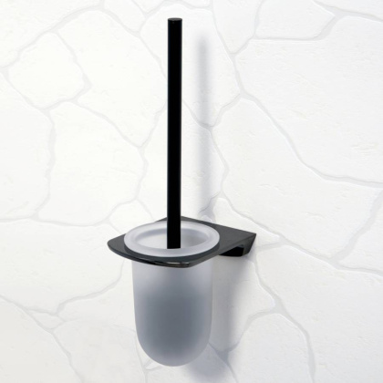 Щетка для унитаза Glan подвесная, 11х35,1х12,6 см, черная, K-5127