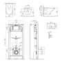 IS49001.501700 Инсталляция с клавишей Pro L белый с подвесным унитазом Inspire FlashClean с сид м/л