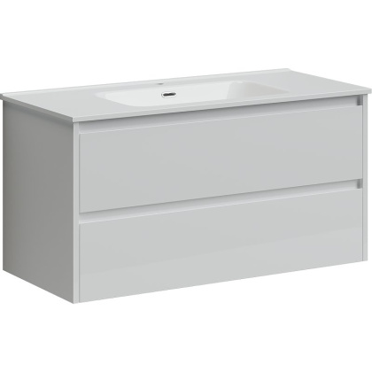 Тумба подвесная SANCOS Libra 990х450х500, c двумя ящиками оснащенными доводчиками, белый глянец , арт. LB100W