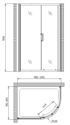 Душевой уголок Gemy Victoria S30181 Душевой уголок Gemy Victoria S30181