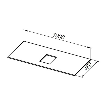 Столешница Allen Brau Infinity 1.21012.DG-S 100 dark grey structure, шт