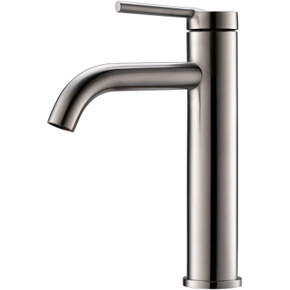 ETNA Смеситель для накладных раковин без донного клапана, нержавеющая сталь, исполнение сатин ETN-LMC2-IN