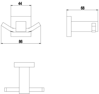 Двойной крючок Timo Selene 10012/00