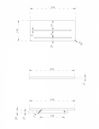 Полочка для ванной комнаты ABBER Stein AS1653MB черная матовая Полочка для ванной комнаты ABBER Stein AS1653MB черная матовая