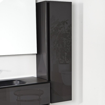 Пенал Vallessi 120*35*28,5cm Антрацит глянец 836-A glossy Boheme