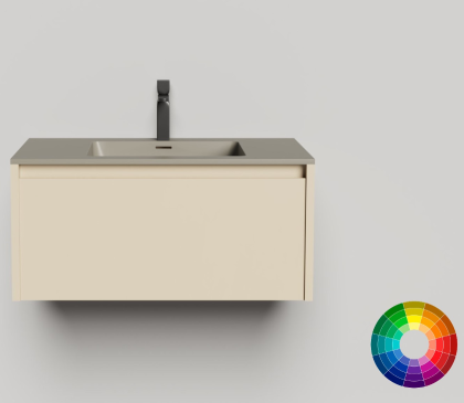 Подвесная тумба Domino 800, эмаль, Onda Plus, гладкий фасад