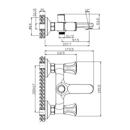 Смеситель д/ванны VASCO, арт.27201VS