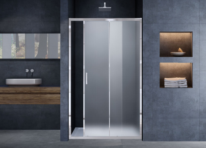 Душевая дверь Alpha VDS-3AL100MT, 1000, хром, стекло текстурное