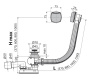 Слив-перелив для ванны AlcaPlast A55K NEW автомат Слив-перелив для ванны AlcaPlast A55K NEW автомат
