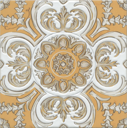 Декор HGD\B510\SG9174 Алмаш желтый/оранжевый/белый (30см*30см*8мм) (7шт/0,63м2) матовый, шт