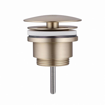 Донный клапан ABBER AF0012G без перелива, фиксированный, золото матовое Донный клапан ABBER AF0012G без перелива, фиксированный, золото матовое