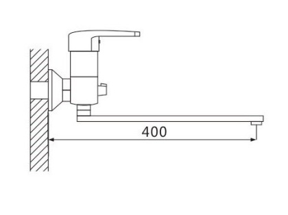 Смеситель для ванны латунь, хром S5022
