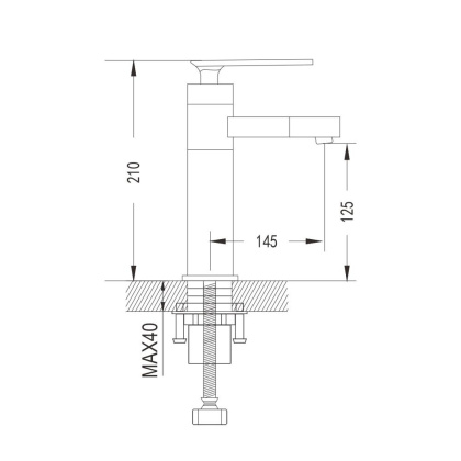 Смеситель для раковины латунь, хром S6601F
