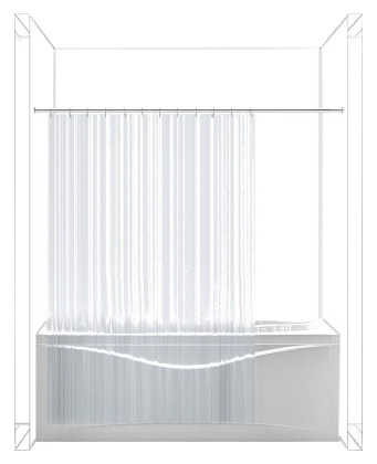 Карниз для ванны Aquanet прямой 120 Карниз для ванны Aquanet прямой 120