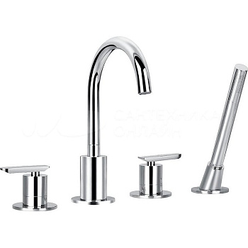 SIESTA-F-BVD4-01 Смеситель на борт ванны с ручным выдвижным душем