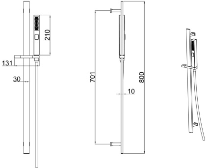 Душевой гарнитур Allen Brau Infinity 5.21013-00 хром Душевой гарнитур Allen Brau Infinity 5.21013-00 хром