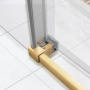 Душевой уголок Slim Soft VSR-1SS9015CLG, 1500*900, брашированное золото, стекло прозрачное