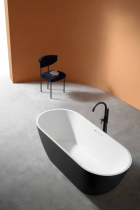 Ванна из литьевого мрамора Abber Frankfurt 170х75 AM9941BW